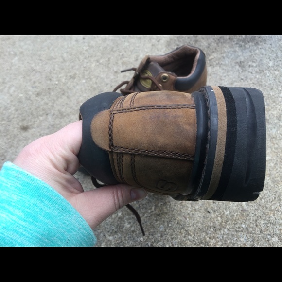 Men\'s Skechers Brown Leather Ankle Boots Size 8M